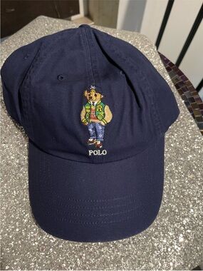 Ralph Lauren Navy Polo Baseball Cap with Logo Tag